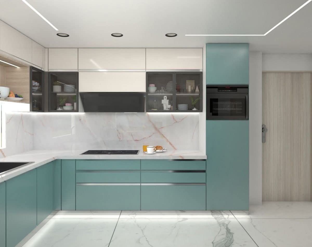 Wooden Textured Kitchen Design
