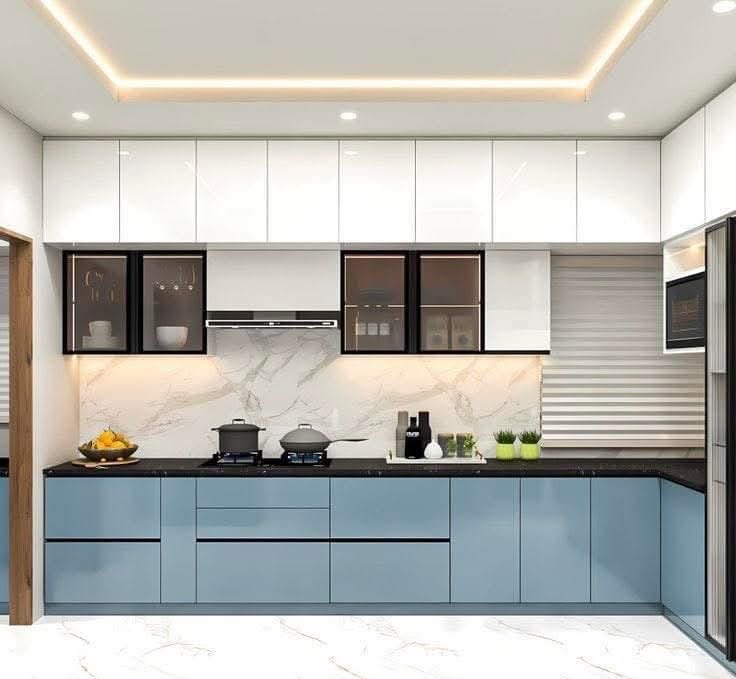 Marble-Finish Kitchen Countertop