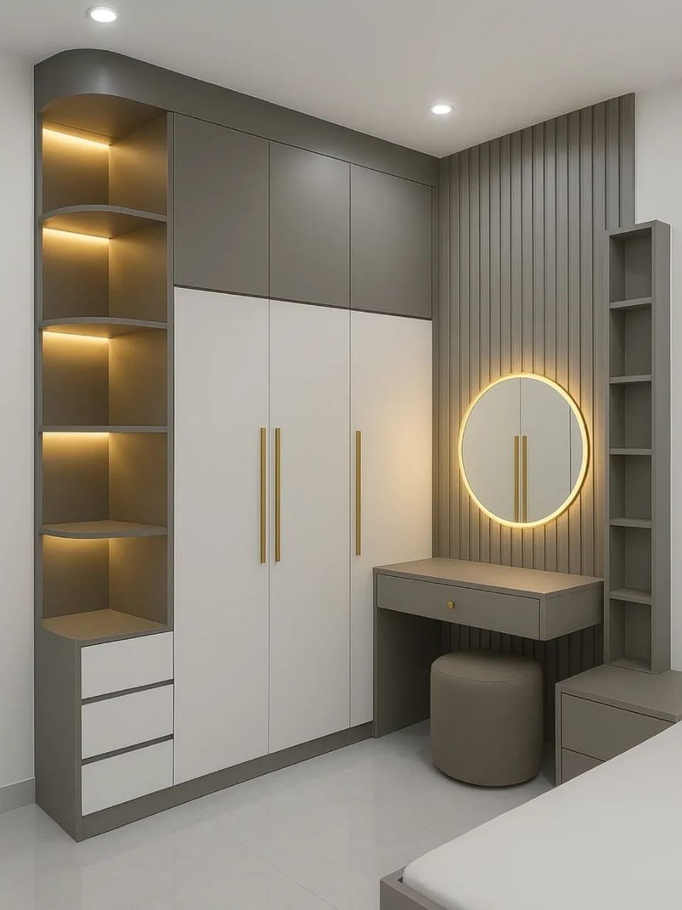 Premium Wardrobe with Glossy Finish
